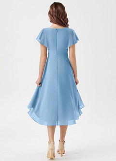 Azazie Graciela Junior Powder Blue A-Line Pleated Chiffon Dress image2