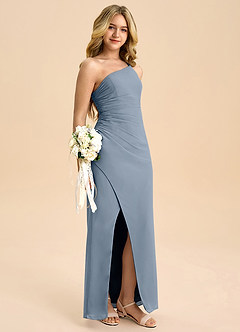 Azazie Eren Junior Twilight A-Line Pleated Chiffon Dress image1