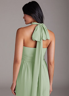 Azazie Lamara Bridesmaid Dresses Dusty Sage Off the Shoulder Chiffon Convertible Jumpsuit image10