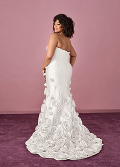 Barbie ♥ Azazie Wedding Dresses Diamond White Mermaid Strapless Mikado Dress image9