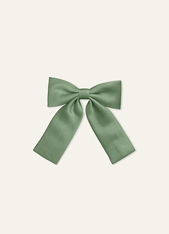 front Girls Satin Bow Hair Clip