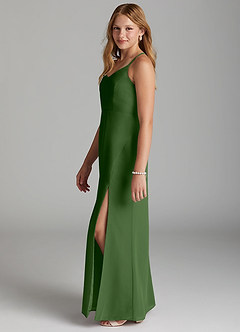 Azazie Becca Junior Olive Mermaid Chiffon Dress image6