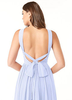Azazie Dionne Bridesmaid Dresses Lavender A-Line Corset Chiffon Dress image3