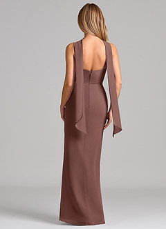 Azazie Calandra Suknie dla druhen Osłona Pofałdowany Szyfon Do ziemi Sukienka image2