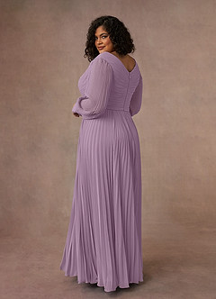Azazie Zina Mother of the Bride Dresses Wisteria A-Line Pleated Chiffon Dress image10