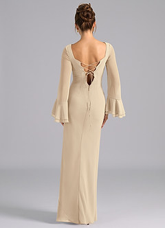 Azazie Leone Bridesmaid Dresses Champagne Mermaid Corset Chiffon Dress image6