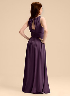 Azazie Bibiane Junior Klä av A-Line i Stretch Satin Plisserad image7