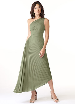 Azazie Kirra At-home Try On Dresses Wisteria A-Line One Shoulder Chiffon Dress image1