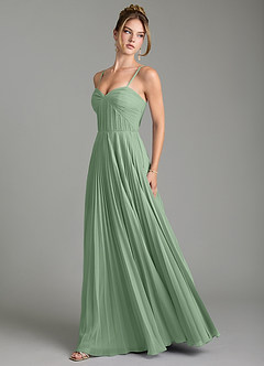 Azazie Teagan Bridesmaid Dresses Matcha A-Line Sweetheart Neckline Chiffon Dress image1