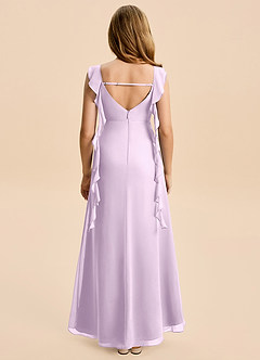 Azazie Cindy Junior Klä av A-Line i Chiffong Rynkad image5