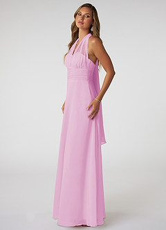Azazie Fifi Bridesmaid Dresses Candy Pink A-Line Strapless Chiffon Convertible Dress image5