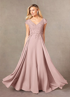 Azazie Rosemarie vestidos de madre de la novia Vestido de Rosa Polvorienta de Encaje de Corte En A image1