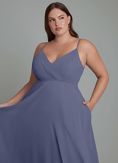 Azazie Amani Bridesmaid Dresses Stormy A-Line Pleated Chiffon Dress image12
