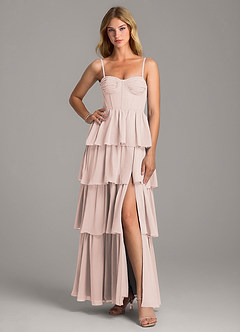 Azazie Alanna Bridesmaid Dresses Rose Petal A-Line Sweetheart Neckline Chiffon Dress image3