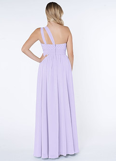Azazie Molly Final Sale Lilac A-Line One Shoulder Chiffon Dress image2