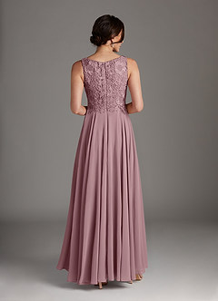 Azazie Kana Mother of the Bride Dresses Dusty Rose A-Line Scoop lace Chiffon Dress image7