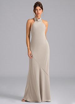 Azazie Velli Bridesmaid Dresses Frost Mermaid Bow Chiffon Dress image6