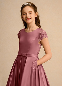 Azazie Bunny Junior Formal Blumenmädchenkleider Ballkleid Spitze Kleid Amethyst image4