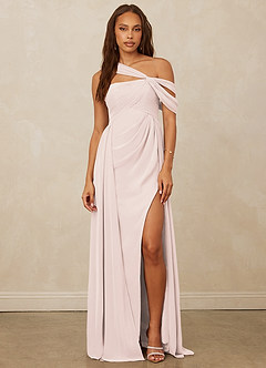 Christian Siriano Bridal for Azazie 1014 Bridesmaid Dresses Rose Petal A-Line Off the Shoulder Chiffon Dress image4