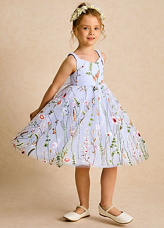Azazie Peppa Flower Girl Klänningar Klänning A-Line i Tyll Sweetheart halsringning image1