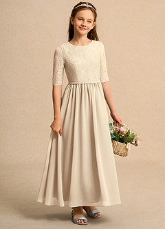 Azazie Pippin Girl Flower Girl Klänningar Klä A-Line i Spets image4