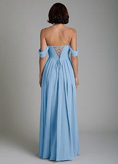 Azazie Loisa Robes à essayer chez vous Robe Trapèze Convertible en Mousseline de soie Corset Bourgogne image2