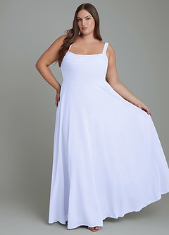 Azazie Shaude Bridesmaid Dresses Lavender A-Line Pleated Chiffon Dress image6