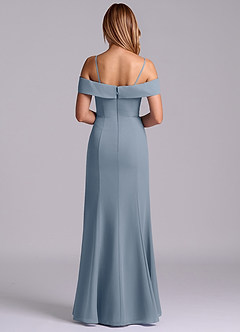 Azazie Luciana Bridesmaid Dresses Twilight Sheath Off the Shoulder Chiffon Convertible Dress image2