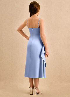 Azazie Canna Girls Formal Flower Girl Klänningar Klä A-Line i Stretch Satin Plisserad image2