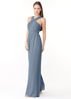 Azazie Berdie Bridesmaid Dresses Twilight Halter Chiffon Jumpsuit image3