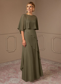 Azazie Bowie Mother of the Bride Dresses Willow Green A-Line Chiffon Dress image2