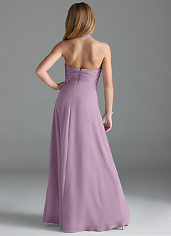 Azazie Tessie Junior Wisteria A-Line Pleated Chiffon Dress image2
