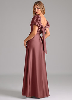 Azazie Fatima Suknie dla druhen Linia A Dekolt w kształcie serca Satyna elastyczna Do ziemi Sukienka image2