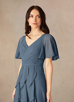 Azazie Watson Mother of the Bride Dresses Neptune A-Line V-Neck Chiffon Dress image3