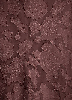 Azazie Kieryn Brautjungfernkleider Meerjungfrau-Linie Plissee Blumen-Burnout Kleid Espresso image13