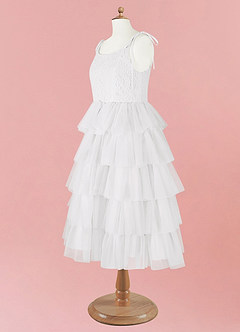 Barbie ♥ Azazie Flower Girl Dresses Diamond White Dress image12