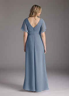 Azazie Alessa Mother of the Bride Dresses Twilight A-Line V-Neck Pleated Chiffon Dress image10
