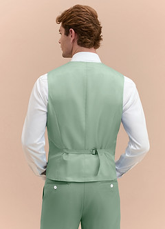 front James Matcha Structured Stretch Suit Vest