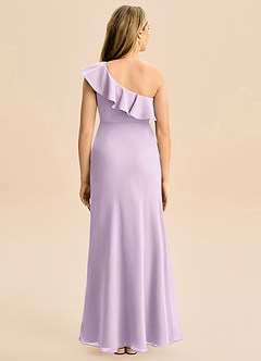 Azazie Alissa Junior Linia A Marszczony Szyfon Długość podłogi Młodsza druhna Sukienka image6