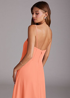 Azazie Wren Bridesmaid Dresses Sunset A-Line Side Slit Chiffon Convertible Dress image8