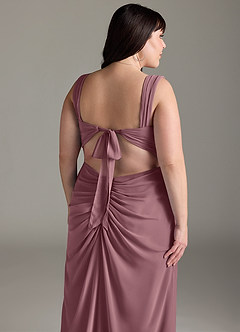 Azazie Jesaphine Bridesmaid Dresses Amethyst Sheath Bow Chiffon Dress image14