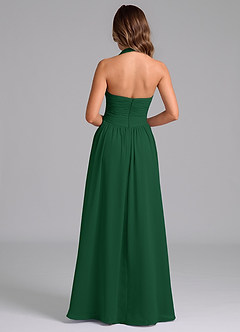 Azazie Darlyn Bridesmaid Dresses Dark Green A-Line Sweetheart Neckline Chiffon Dress image2