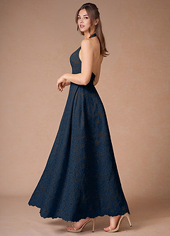 Solenne Navy Maxi Dress image3