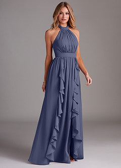 Azazie Avary Bridesmaid Dresses Stormy A-Line Pleated Chiffon Dress image5