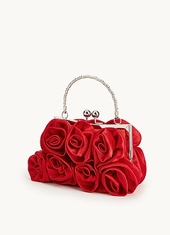 front Bolso de mano con rosetas 3D