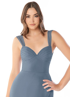 Azazie Audre Bridesmaid Dresses Twilight Mermaid Pleated Chiffon Dress image5