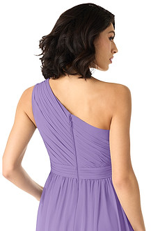 Azazie Mathilda Final Sale Tahiti A-Line One Shoulder Chiffon Dress image5