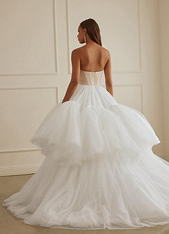 Christian Siriano Bridal for Azazie 2007 Wedding Dresses Diamond White Caramel Ball-Gown Sequins Tulle Dress image4