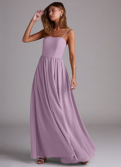 Azazie Calianna Bridesmaid Dresses Wisteria A-Line Off the Shoulder Chiffon Convertible Dress image3