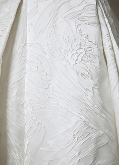 Azazie Efina Wedding Dresses Diamond White Ball-Gown Floral Jacquard Dress image5